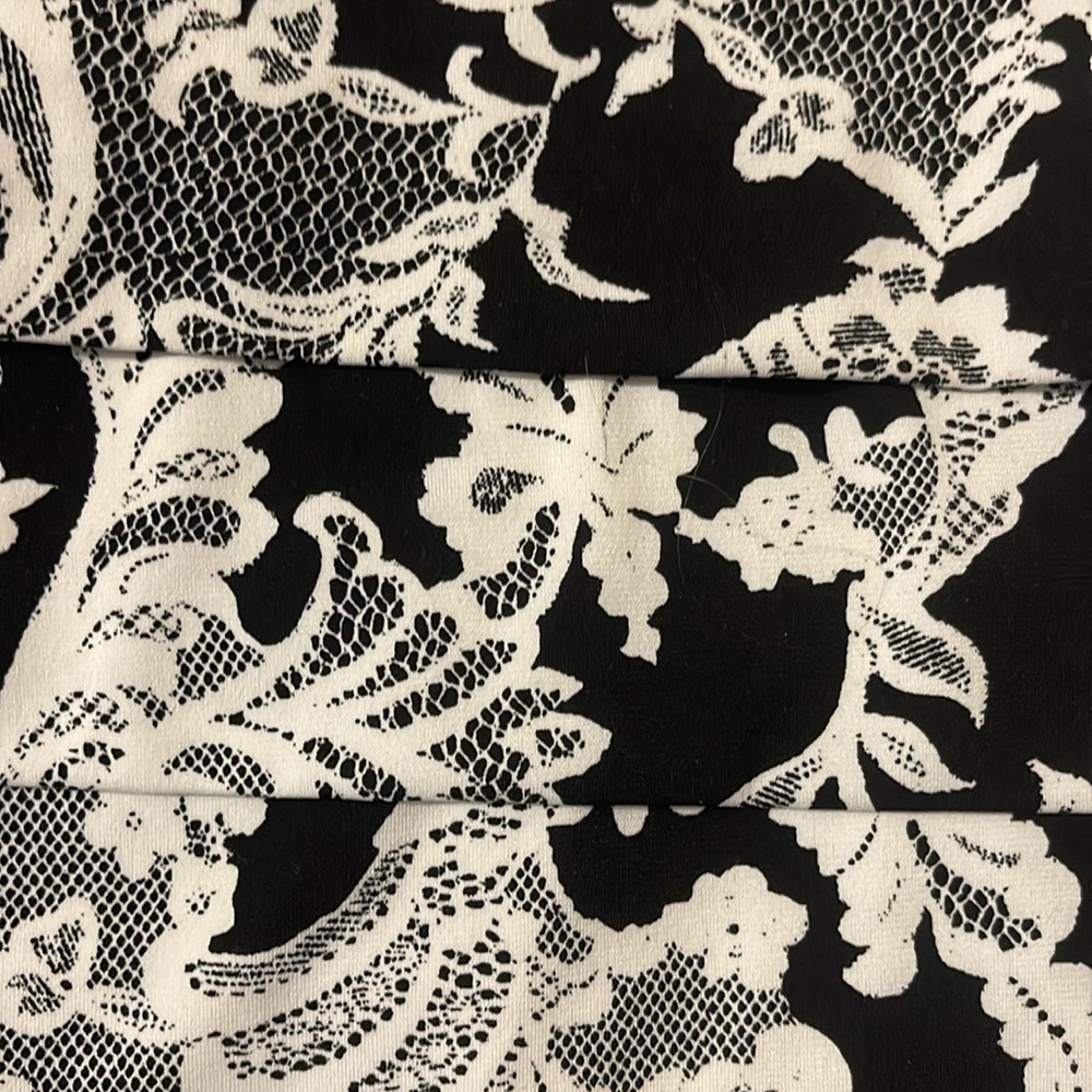 White House Black Market Instantly Slimming Black White Sleeveless Dress Size 6 - Picture 4 of 6